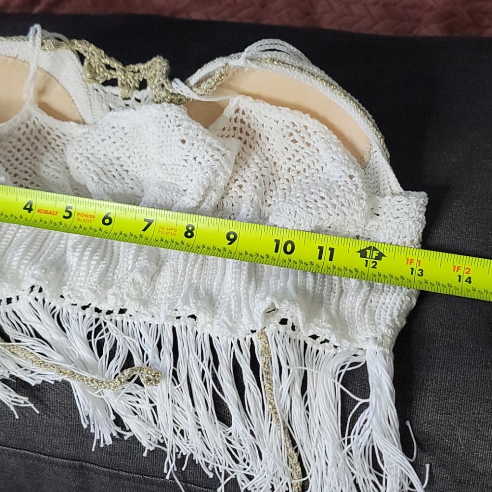 Top. /stretch fabric./Crochet//FOR CLOSET CLOSING ONLY - Picture 4 of 6